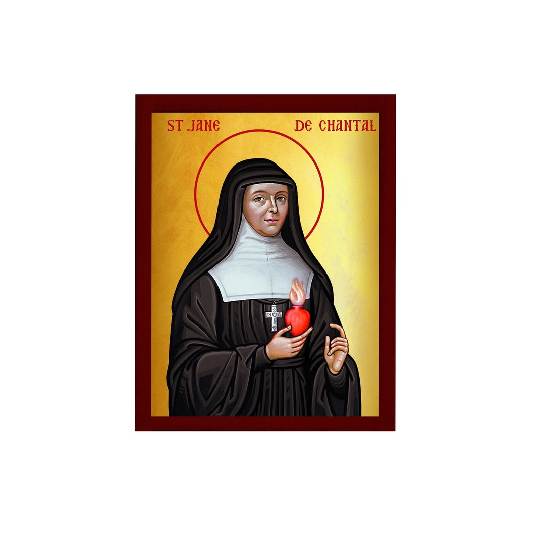 Saint Jane De Chantal Icon Handmade Greek Catholic Orthodox Etsy