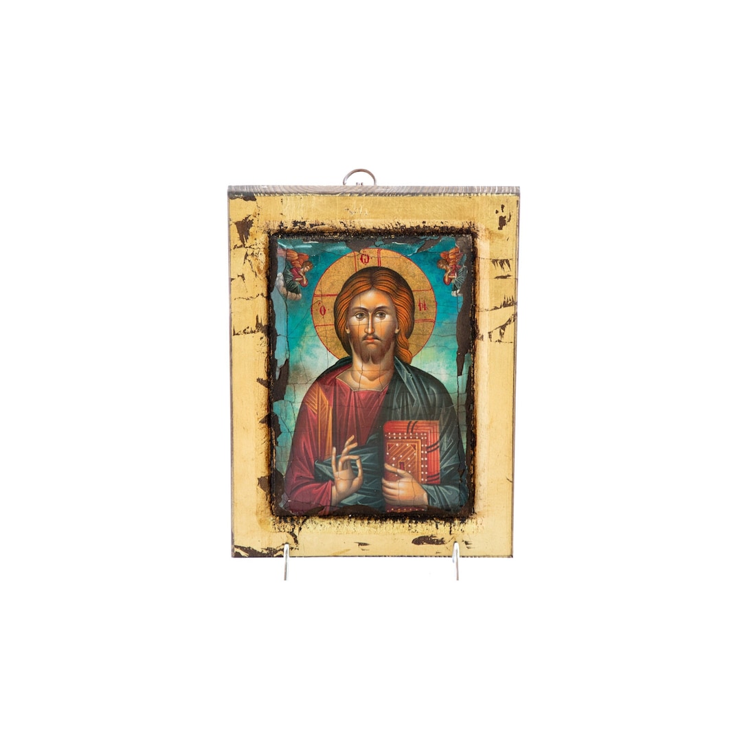 Jesus Christ Icon Handmade Greek Orthodox Icon of Our Lord - Etsy