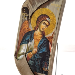 Archangel Michael Icon Handmade Greek Orthodox Icon of St - Etsy