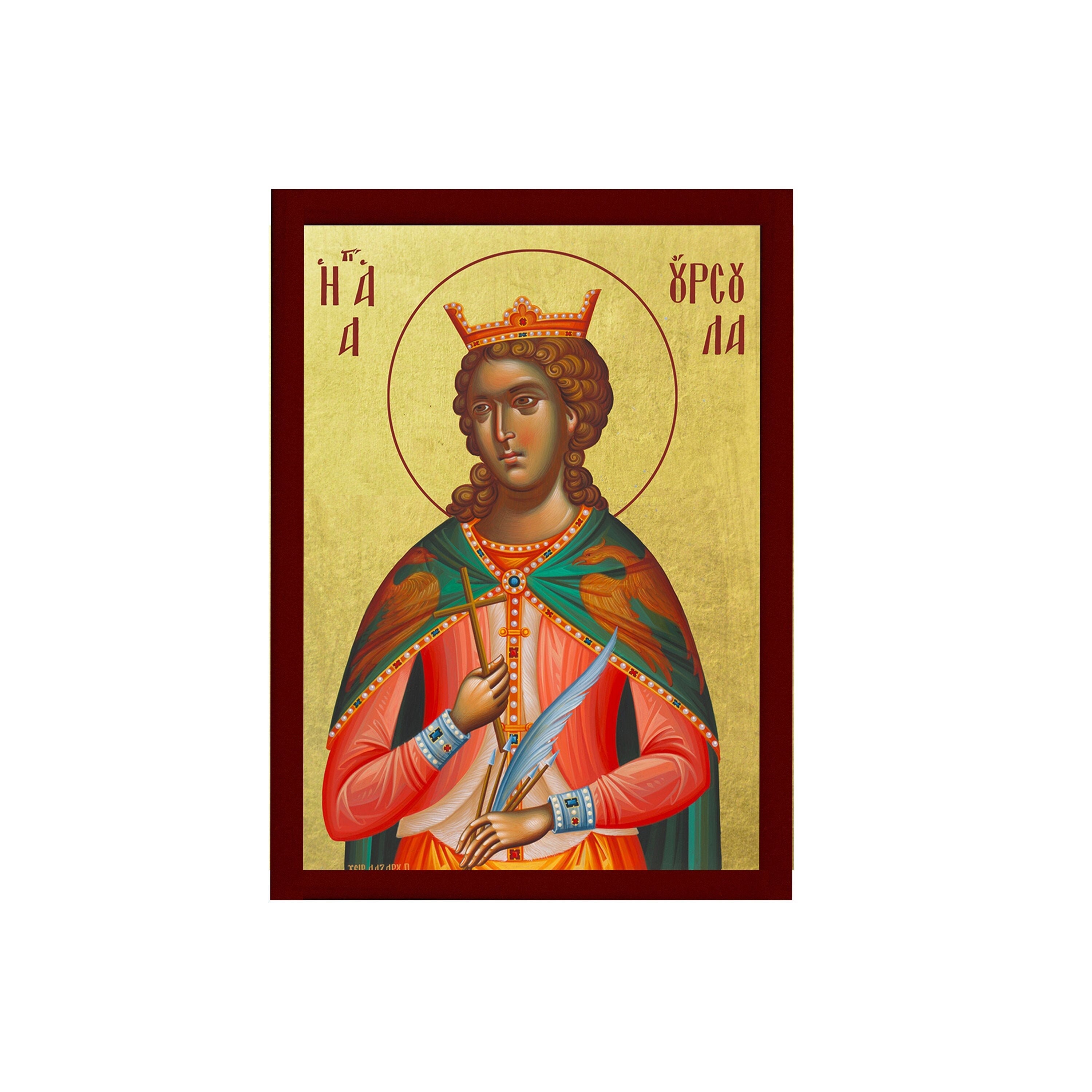 Saint Ursula Icon Handmade Greek Orthodox Icon St Ursula Etsy