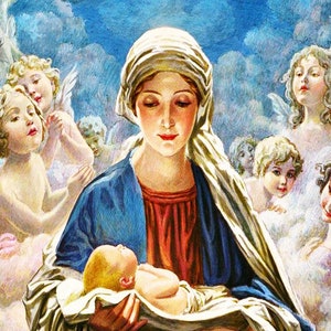 Virgin Mary Icon Panagia, Handmade Greek Catholic Icon Theotokos ...