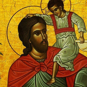 Saint Christopher Icon, Handmade Greek Orthodox Icon of Martyr ...