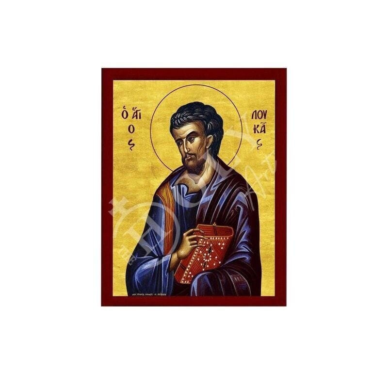 St Luke Icon Saint Luke the Apostle Icon, Handmade Greek Orthodox Icon of Apostle ...