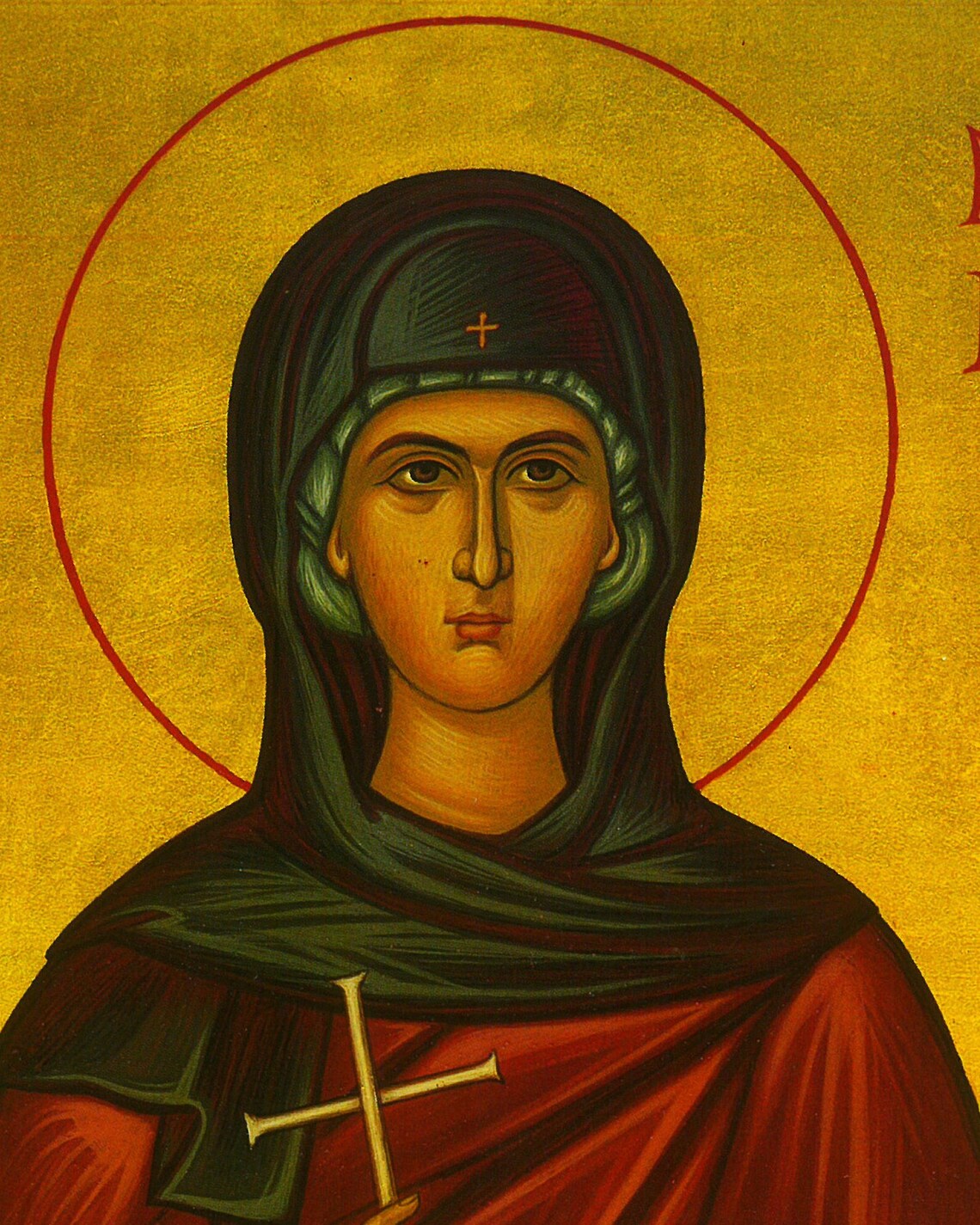 Saint Glykeria Orthodox Icon, Handmade Christian Wall Art on Wood ...