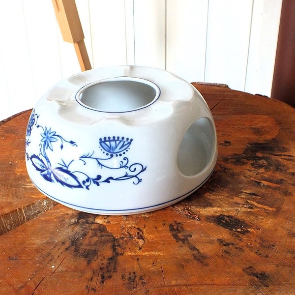 Vintage Porzellan Tee Stövchen Zwiebelmuster