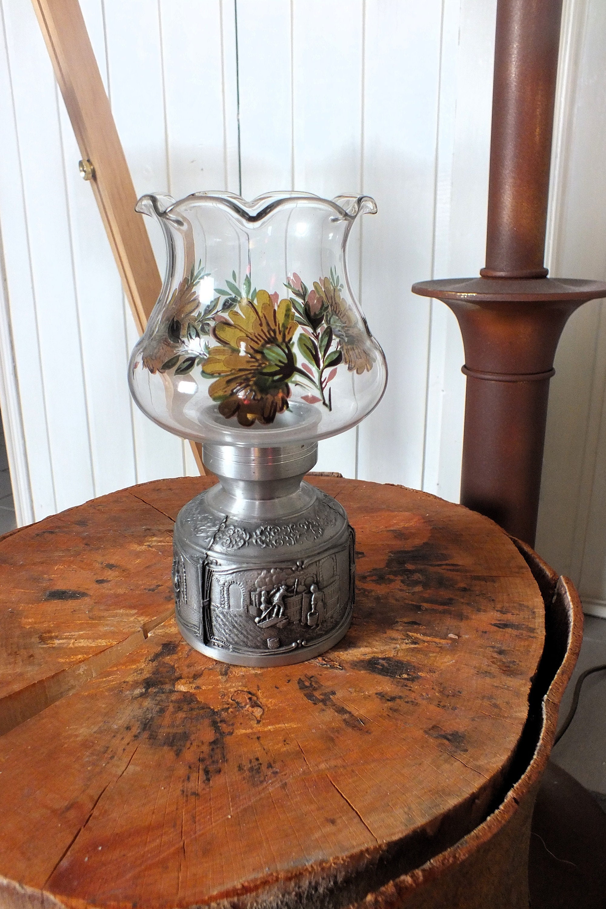 Campana Di Vetro Per Fiori Secchi Con Base In Sughero - Decorazione Fai Da Te 8x18cm - Coperchio Per Terzo