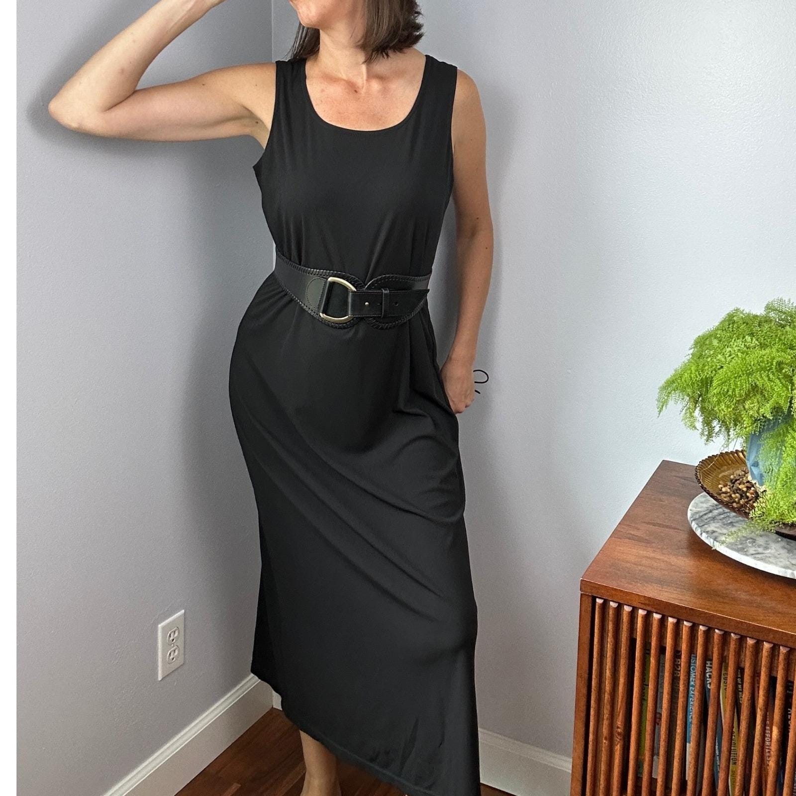 90s long dress grunge Ultimate '90s Princess Grunge Waffle Dress in Black with Lace Mesh Sleeve Detail main image 1