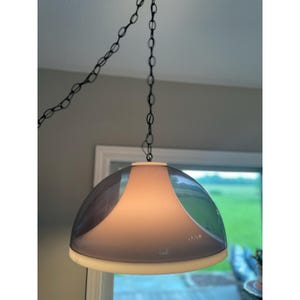 Vintage Black Atomic Swag Lamp Mid Century Modern Dome Pendant Lighting Fixture