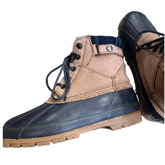 Northwest Territory Tan Leather Sherpa Lined Duck Winter Snow Boots s-l400.jpg main image 2