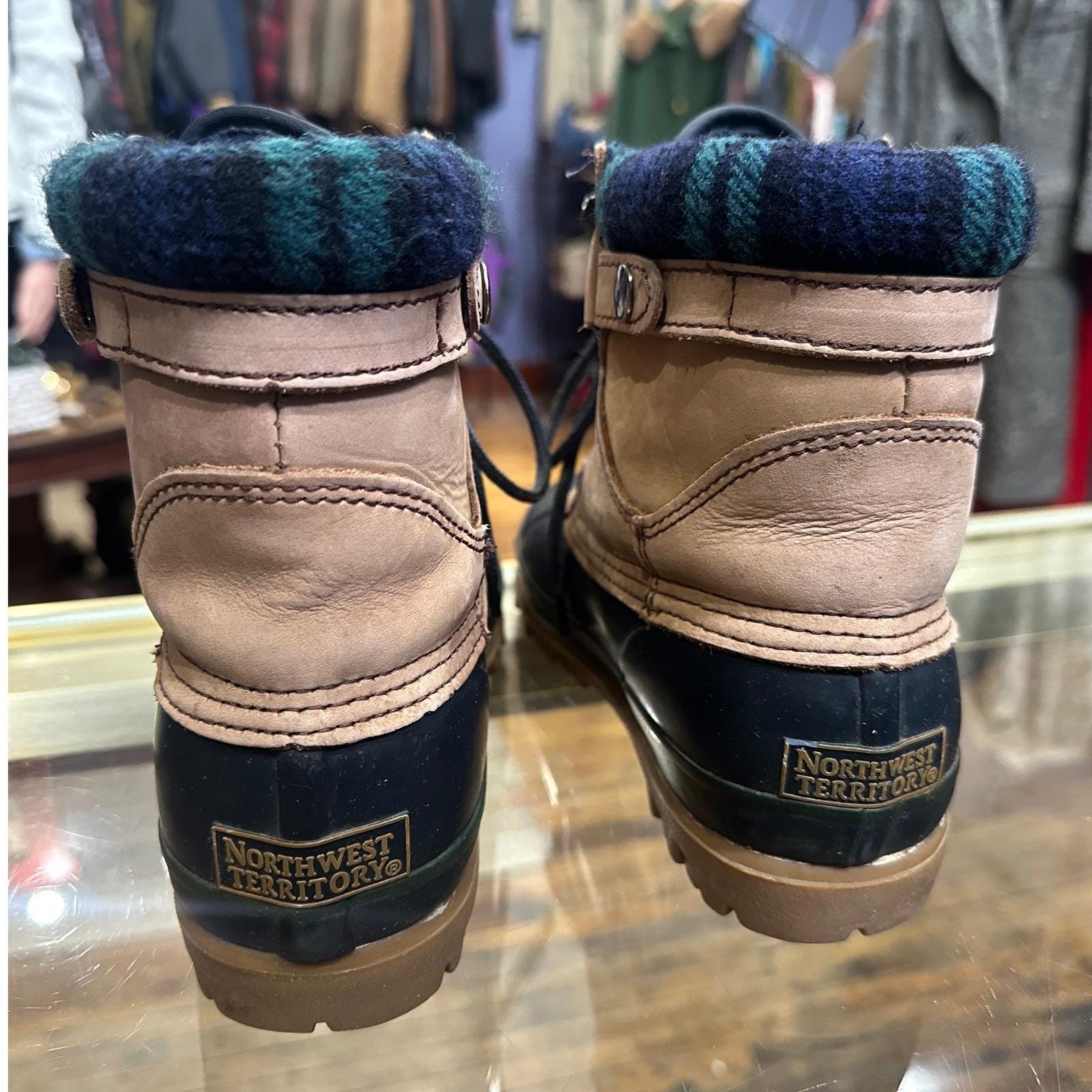 Northwest Territory Tan Leather Sherpa Lined Duck Winter Snow Boots Northwest Territory Brown Boots | Mercari main image 4