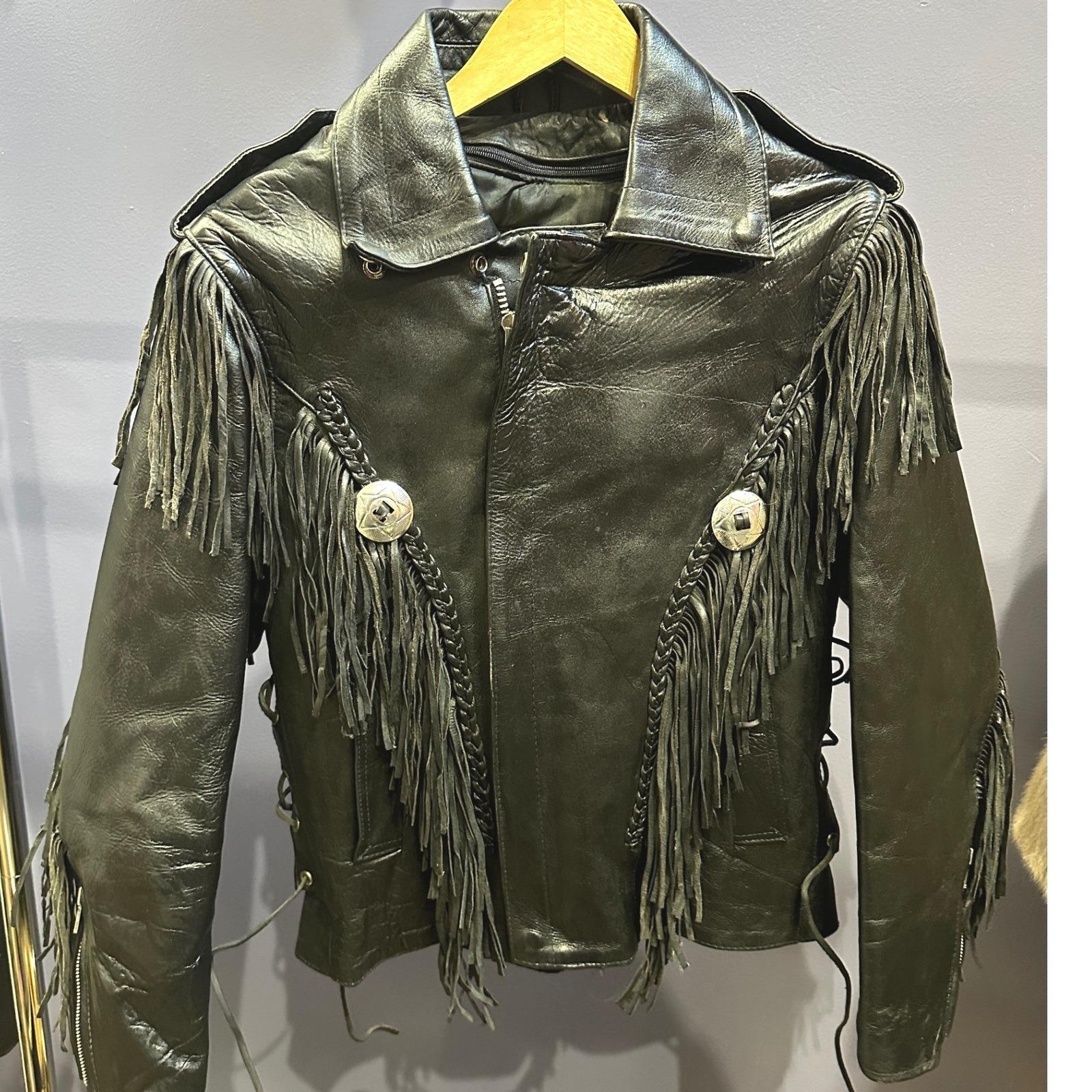 Vintage Leather Harley Davidson Fringe Jacket - Etsy