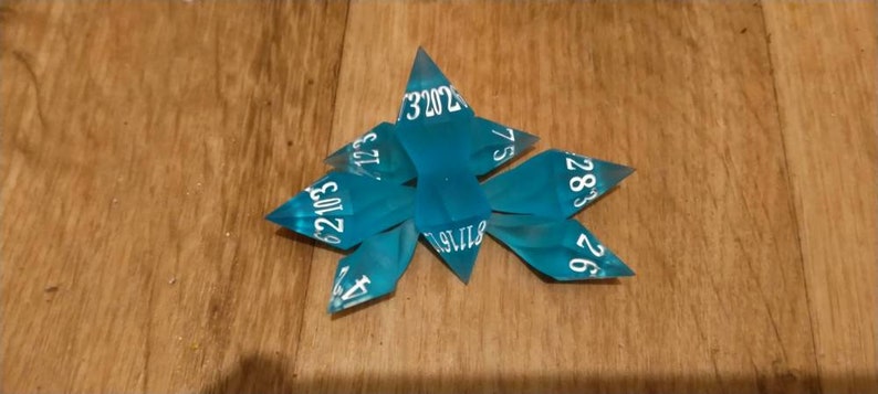 Aqua Blue 7pc Spiral Dice Set