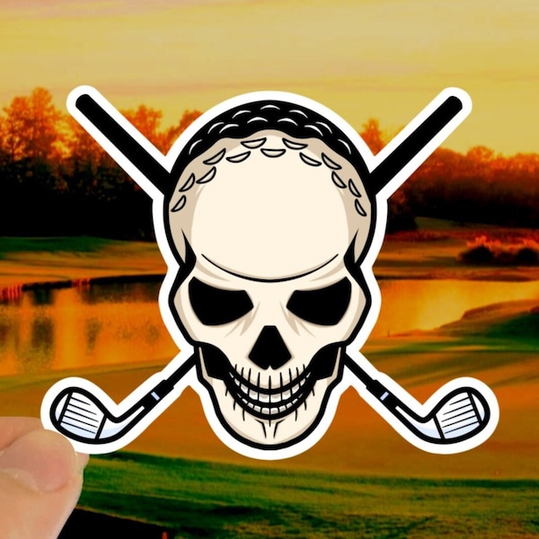Golfing, Golf Sticker, PGA, PGA Tour, Golfing Sticker, Skull, Skull Sticker