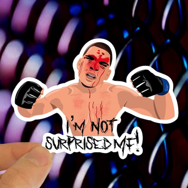 Nate Diaz Sticker, Nate Diaz, UFC, UFC sticker, War Diaz, Diaz brothers, Nick Diaz, MMA, mma sticker