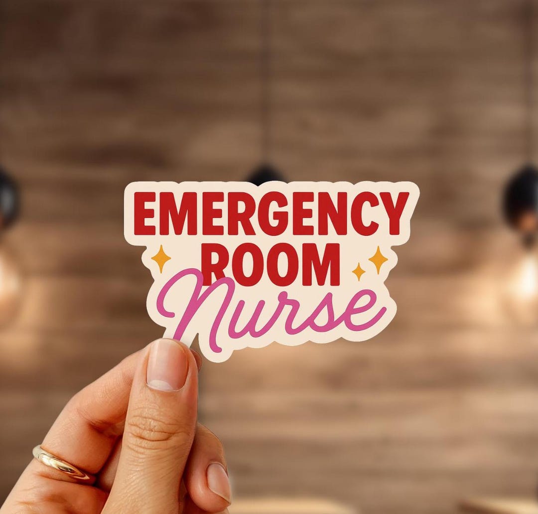 Emergency Room Nurse Sticker – Cute ER Nurse Gift, Medical Vinyl Decal ...