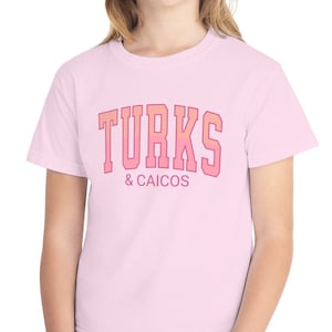 Turks and Caicos Youth Shirt, Kids Comfort Colors Tee, Kids Turks and Caicos Tshirt