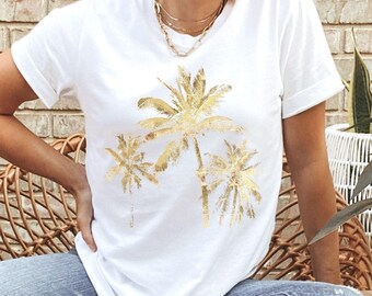 Palm Tree Tshirt Palm Beach Chic Beach Lovers Gift Beach T shirt Tropical Vacation Shirt Vacay Mode Beach Clothes Palm Trees Beachy Gift