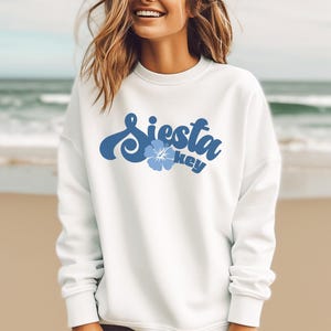Siesta Key Sweatshirt Siesta Key Beach Florida Siesta Beach Shirt Sarasota FL Beachy Gift Souvenir Beach Lovers Gift