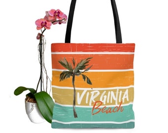 Virginia Beach Tote Bag Virginia Beach Gift Beach Bag Coastal VA Beach Gift Souvenir Beachy Gift