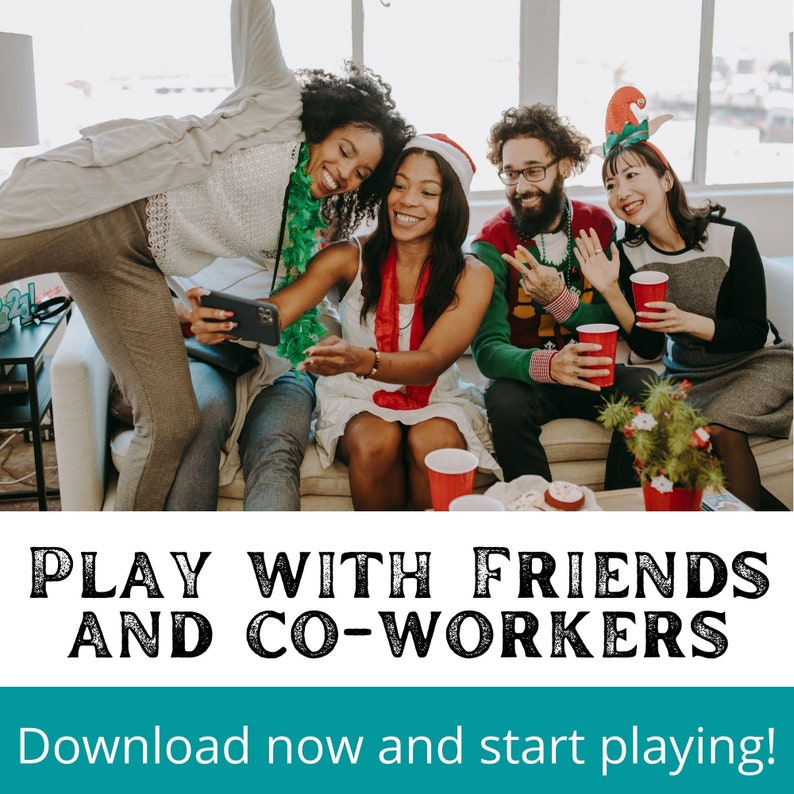 Christmas Game Printable, Coastal Christmas Activity, Large Party Game