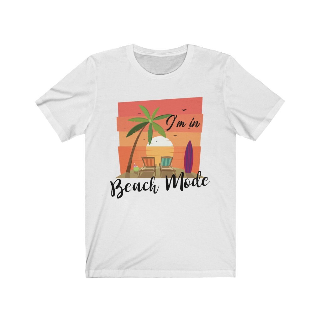 Beach Mode Shirt Beach Tshirt Palm Tree Beach T-shirt Beach | Etsy