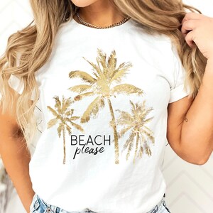 Beach please palm tree shirt