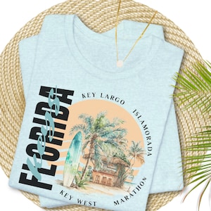 Florida Keys Shirt Key West T-Shirt Islamorada Shirt Florida Beach Tshirt Key West Gift Florida Tee Florida Keys Souvenir Marathon FL