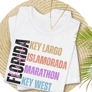 Florida Keys Shirt Key West Shirt Islamorada TShirt Florida Beach T shirt Key West Gift Florida Tee Florida Keys Tee Marathon FL Keys