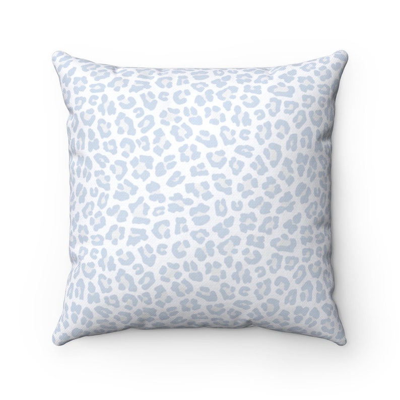 Blue Leopard Pillow Cover Cheetah Pillow Cover Blue Animal Etsy