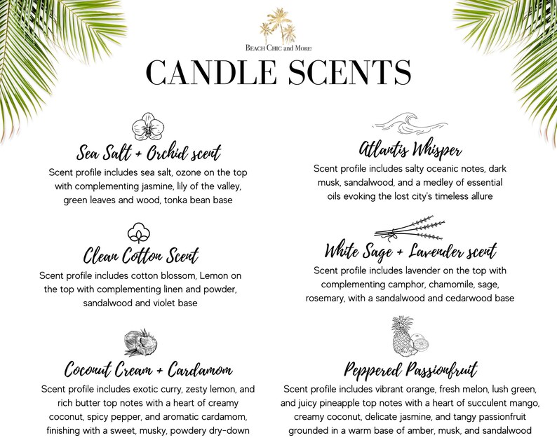 Key West Candle, Key West Florida, Personalized Palm Tree Candle, Gift