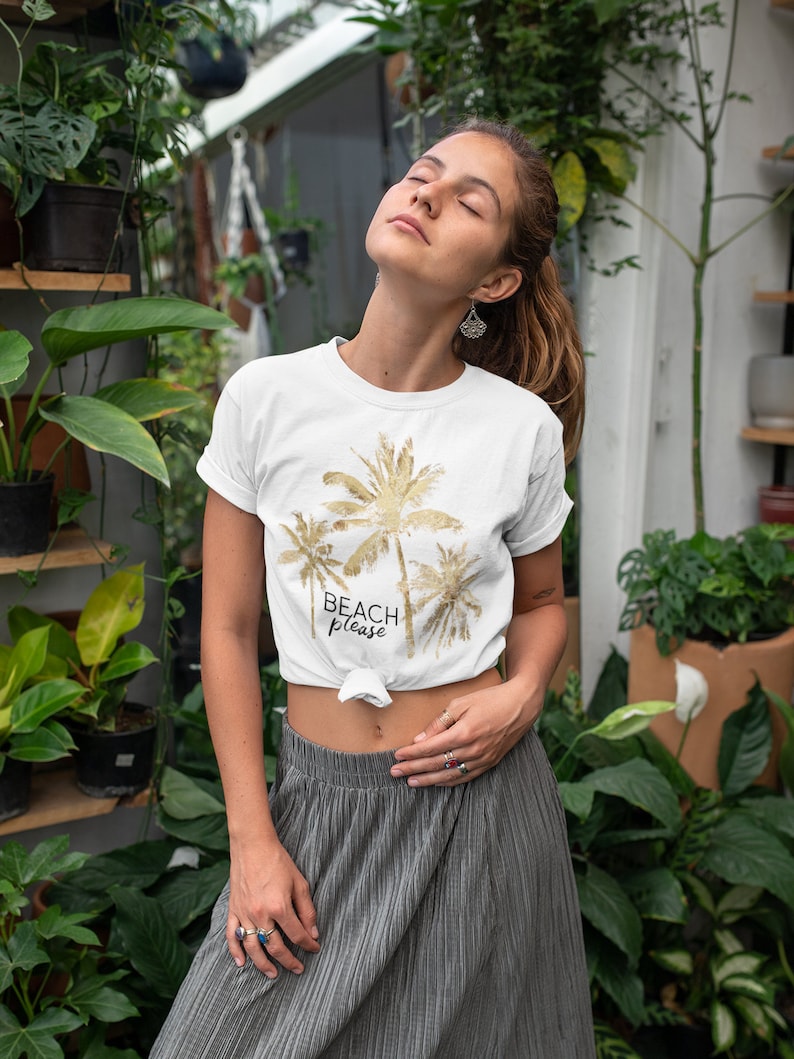 Palm Tree Tshirt Palm Beach Chic Beach Tshirt Beach Lovers Gift Tropical Vacation Shirt Vacay Mode Beach Clothes Palm Trees Shirt immagine 7