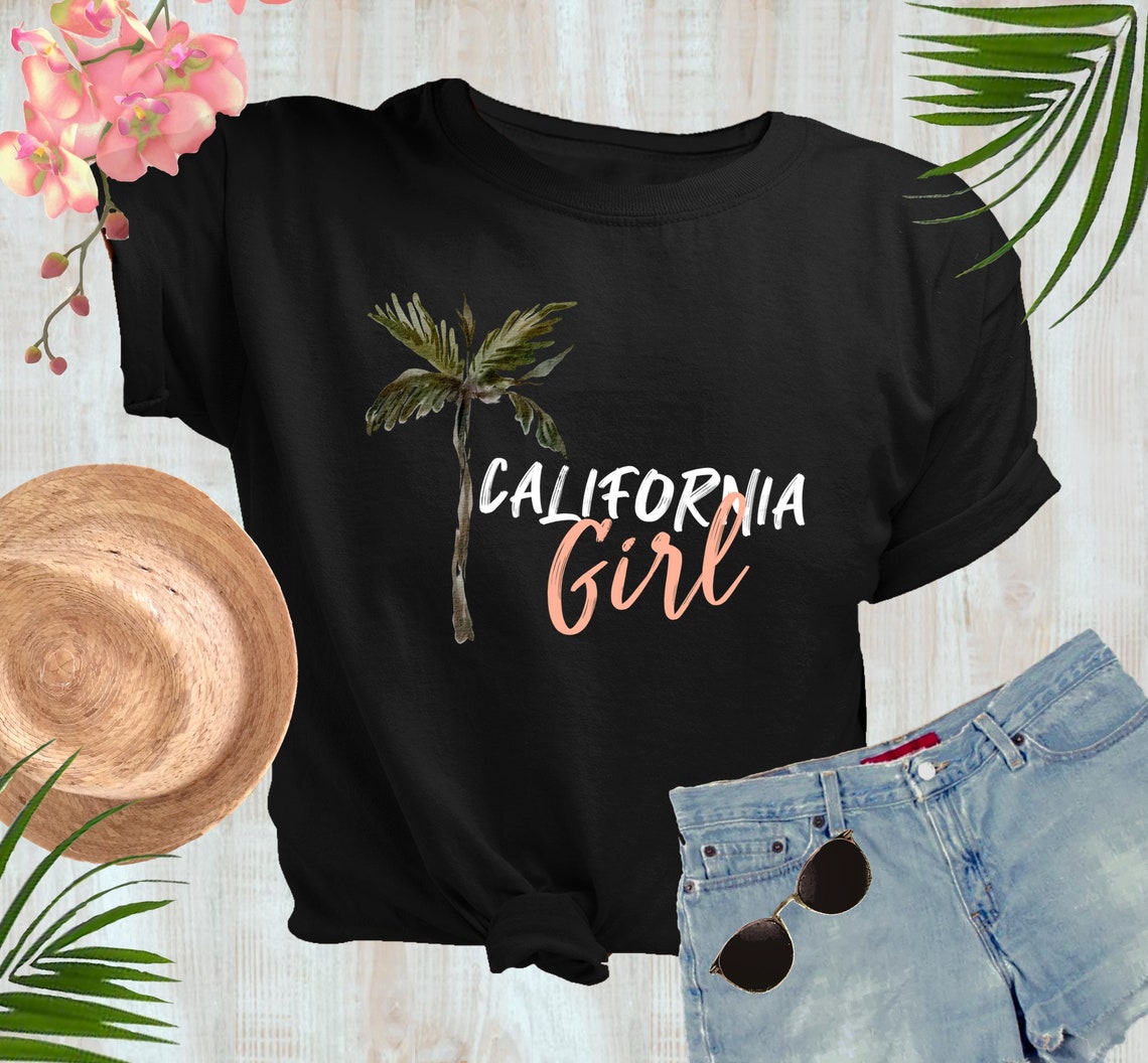 T-shirt CALIFORNIA GIRLZ USA - Taille M 10/12 - Motif écouteurs Et Musique - Coton Multicolore