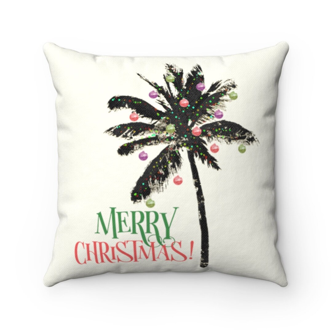 Merry Christmas Pillow Cover Beach Christmas Pillow - Etsy