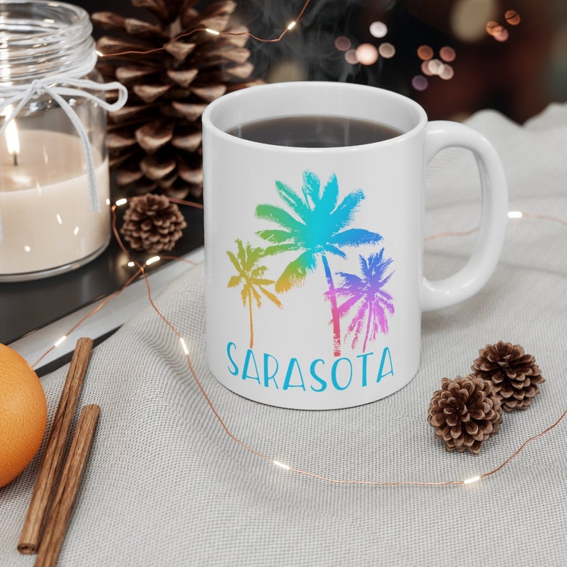 Sarasota Mug Sarasota Florida Ceramic Coffee Mug Coastal Etsy