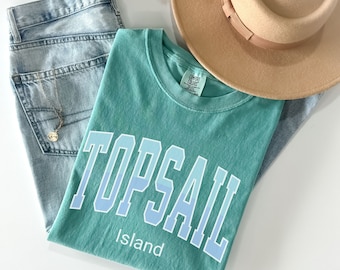 Topsail Island Comfort Colors Shirt, North Carolina TShirt, Topsail Island NC, Topsail Beach Tee