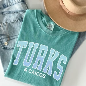 Turks and Caicos, Summer Comfort Colors Shirt, Beach T shirt, Turks And Caicos Tee, Caribbean Islands, Providenciales, Grace Bay Beach