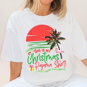 This Is My Christmas Pajama Shirt Coastal Christmas Tshirt Funny Christmas T-Shirts Christmas Pajama T shirt Beach Christmas Gift Tee