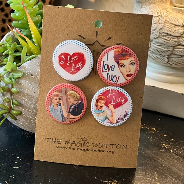 I Love Lucy 1.25" 4 Pack Button