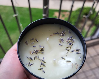 Organic Beeswax Lavender Candle, Essential Oils Scent