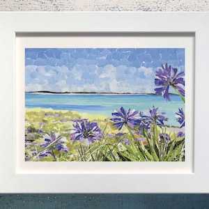 Tresco, Isles of Scilly, Paper Collage Art Print.
