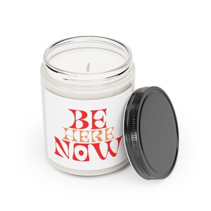Be Here Now Meditation Candle - Vanilla Scented Candle for Mindfulness and Relaxation
