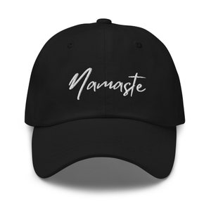 Namaste Bestickte Dad Hat / / Namaste Yoga Cap / / Yoga Geschenk / Positive Zitat Hat