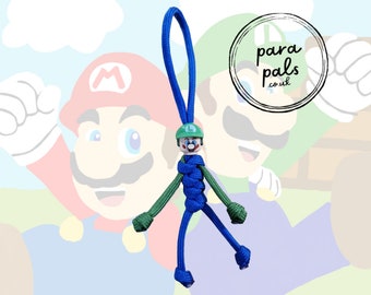 Luigi Paracord key chain / Father's day / Biker Gift / Motorcycle / School Bag / Super Mario Fans