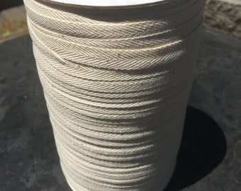 Twill Tape 100% Natural Cotton 1/4 inch 12 / 24 or 36 yard bags, In Stock, perfect for Face Masks & Binding "JUST DISCOUNTED"