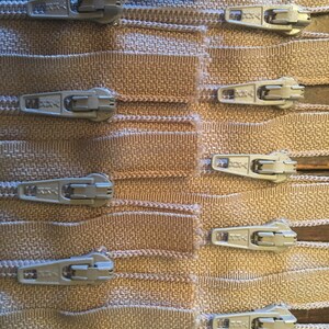 5 - 5&quot; Closed Bottom Tan Zippers (YKK) first quality great price