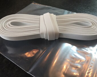 1/2 Inch White or Black Elastic "GREAT PRICE" First Quality, In Stock "Made in USA"...