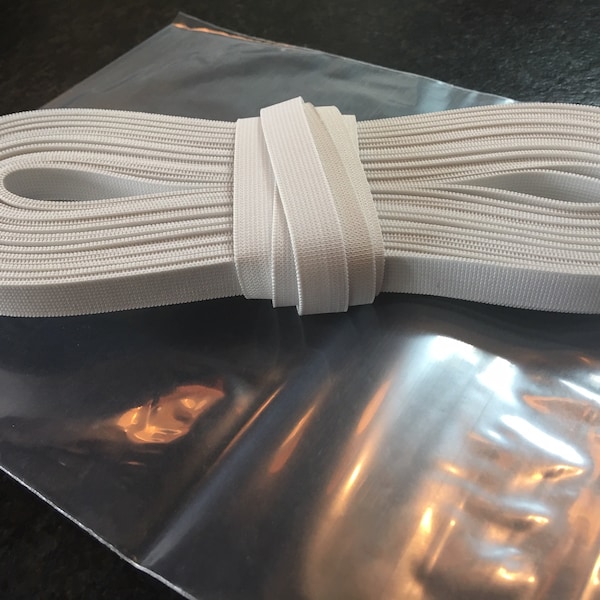 1/2 Inch White or Black Elastic "GREAT PRICE" First Quality, In Stock "Made in USA"...