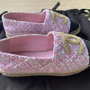 Vintage Chanel Woven Espadrilles ~Rare multi color weave~ EU sz 35 Made in Spain