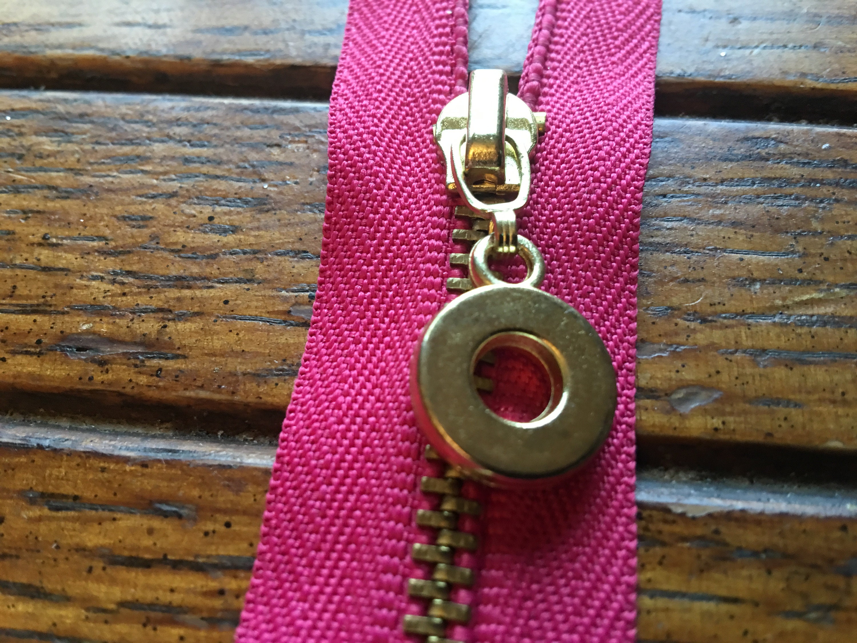 TWO FOR ONE 19 Dusty Rose Zipper w/4.5 Solid Brass | Etsy