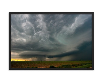 Sculpted Storm Structure - Supercell Thunderstorm - Extreme Weather Inspired Framed poster